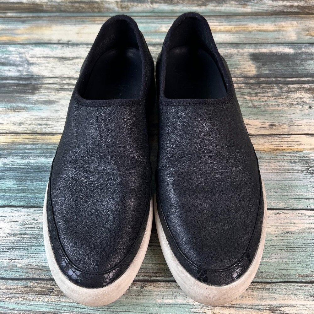 27 Edit Loafers Womens Size 6.5M Slip On Sneakers Casual Shoes Black Leather